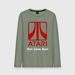 Мужской лонгслив Atari logo - start game now