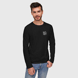 Лонгслив хлопковый мужской Добру быть, цвет: черный — фото 2