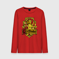 Лонгслив хлопковый мужской Hogwarts - gryffindor logo, цвет: красный