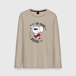 Мужской лонгслив На одной волне - наушник левый для пары