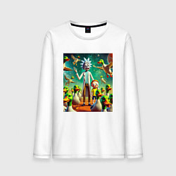 Мужской лонгслив Рик и Морти среди уток - нейроарт