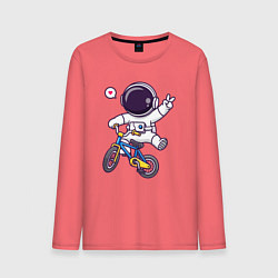 Мужской лонгслив Космонавт на велике