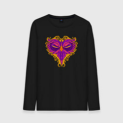 Лонгслив хлопковый мужской Violet owl, цвет: черный