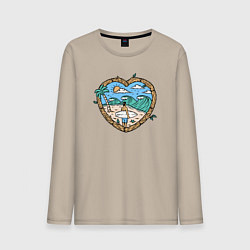 Мужской лонгслив Люблю серфинг