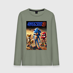 Мужской лонгслив Sonic and his team - movie