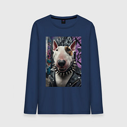 Мужской лонгслив Морда крутого бультерьера