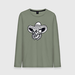 Мужской лонгслив Черепок в сомбреро