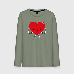 Мужской лонгслив Сердечное сердечко