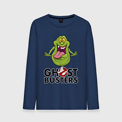 Лонгслив хлопковый мужской Ghostbusters - slimmer, цвет: тёмно-синий