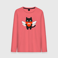 Мужской лонгслив Ангельский котик