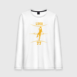 Лонгслив хлопковый мужской Luka shot, цвет: белый