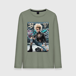 Мужской лонгслив Barbie - punks not dead rock