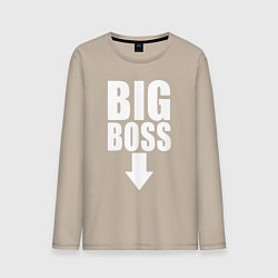 Лонгслив хлопковый мужской Big boss arrow, цвет: миндальный