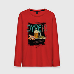 Мужской лонгслив Дуреет с этой прикормки мем про пиво