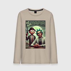 Мужской лонгслив Мафиози Рик и Морти - нейроарт фантазия