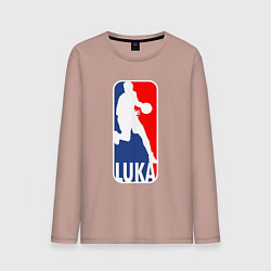 Лонгслив хлопковый мужской NBA Luka, цвет: пыльно-розовый