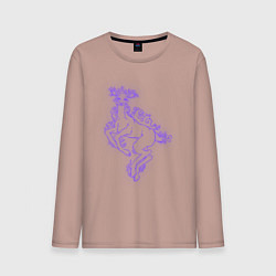 Мужской лонгслив Неоновая фиолетовая лань
