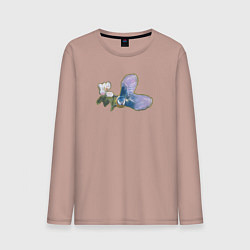 Мужской лонгслив Синица и цветок