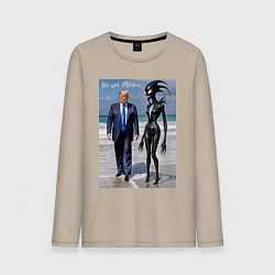 Мужской лонгслив Donald Trump and symbiote girl - ai art fantasy