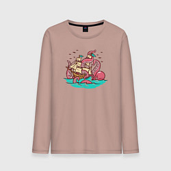 Мужской лонгслив Парусник и осьминог