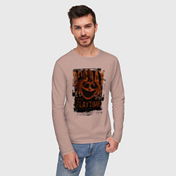 Лонгслив хлопковый мужской Пеклопёс DogDay из Poppy Playtime, цвет: пыльно-розовый — фото 2