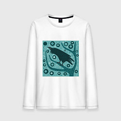 Мужской лонгслив Ворон на дереве