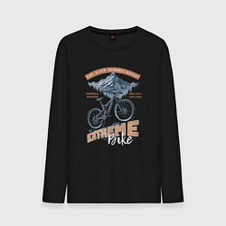 Мужской лонгслив Горный велосипед, лес, горы, эсктримальный стиль