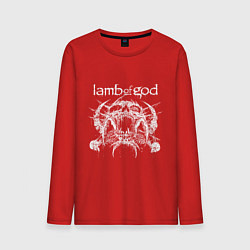 Мужской лонгслив Lamb of god - skull