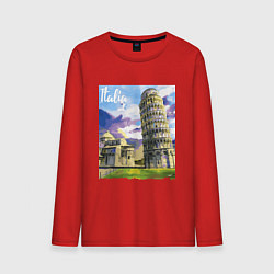 Мужской лонгслив Италия Пизанская башня