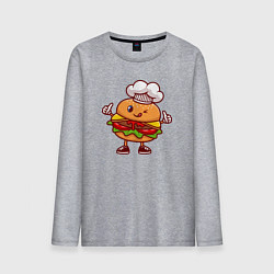 Мужской лонгслив Повар бургер