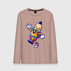 Мужской лонгслив Карандаш ученик