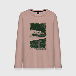 Мужской лонгслив Спорткар в гранж стиле