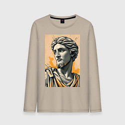 Мужской лонгслив Арт с античным портретом