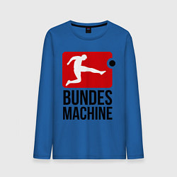 Лонгслив хлопковый мужской Bundes machine football цвета синий — фото 1