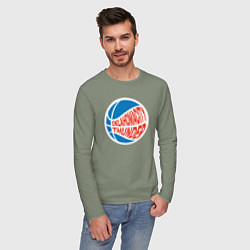 Лонгслив хлопковый мужской Oklahoma Thunder, цвет: авокадо — фото 2