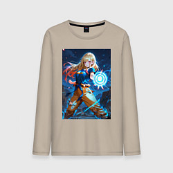 Лонгслив хлопковый мужской Марин Китагава косплей Dragon Ball, цвет: миндальный