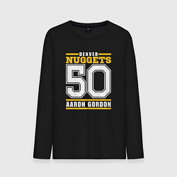 Лонгслив хлопковый мужской Denver - Aaron Gordon, цвет: черный