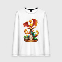 Мужской лонгслив Весы в тени дракона