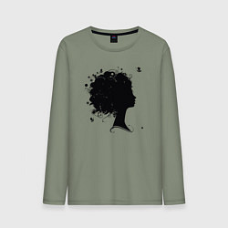 Мужской лонгслив Girl flowers