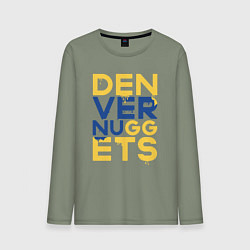 Лонгслив хлопковый мужской Denver Nuggets NBA, цвет: авокадо