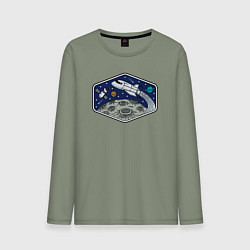 Мужской лонгслив Шаттл над луной