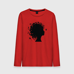 Лонгслив хлопковый мужской Весенняя красавица, цвет: красный