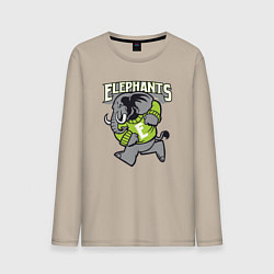 Мужской лонгслив Elephants run