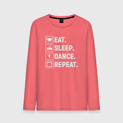 Мужской лонгслив Есть спать танцевать повторять