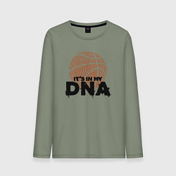 Лонгслив хлопковый мужской ДНК баскетбола, цвет: авокадо