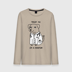 Мужской лонгслив Поверь мне, я доктор