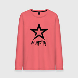 Мужской лонгслив Анатолий - звезда