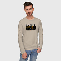 Лонгслив хлопковый мужской Оазис 1996, цвет: миндальный — фото 2