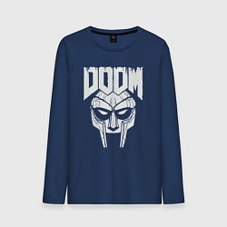 Лонгслив хлопковый мужской Doom mask, цвет: тёмно-синий