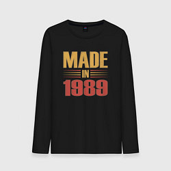 Лонгслив хлопковый мужской Сделано в 1989 сепия, цвет: черный